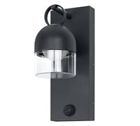 OSRAM Lámpara de pared exterior Gris oscuro, IP65, sensor de luz | ENDURA® Style Cowbell IP65, Outdoor Lighting (Special), Gris oscuro, 25000 h, Paquete de 1
