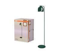 OSRAM Lámpara de pie DECOR Corolle, vidrio de metal verde, versión E27, cable textil, estilo retro, diámetro de 270 mm