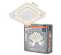 OSRAM Lámpara de techo/ventilador cuadrada, 55 W, CCT, IP20 para uso interior, blanca, regulable