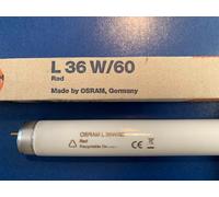 OSRAM Lámpara Fluorescente T8 36W/60 Rojo 1200mm x 26mm Tubo Neón Red