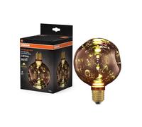 OSRAM Lámpara LED de cristal DECOR FLAT eléctrica retro pequeña rosa E27 | DECOR LED FLAT LAMP 3.5W 827 E27 Non-DIM, LED Lamps, Rosa, 125 mm dia, 25000 h, Paquete de 1