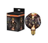 OSRAM Lámpara LED DECOR FLAT de cristal, eléctrica, retro, pequeña, negra | DECOR LED FLAT LAMP 3.5W 827 E27 Non-DIM, LED Lamps, Negro, 125 mm dia, 25000 h, Paquete de 1