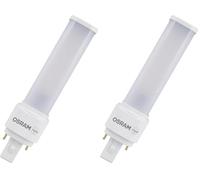 OSRAM Lámpara LED DULUX con base de clavija G24d 9W 1100lm 6500K, reemplazo fluorescente compacto KVG, giratoria hasta 30.000 h, sin mercurio, montaje IP20 (Paquete de 2)
