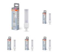 OSRAM Lámpara LED DULUX D 26 para base G24D-3, 9 vatios, 1100 lúmenes, luz blanca fría (4000 K), giratoria, reemplazo de una bombilla convencional de 26 W (Paquete de 5)
