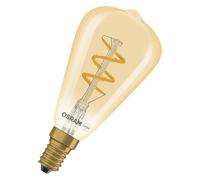 OSRAM Lámpara LED Edison Vintage 1906 Espiral 2,8 W E14 dorada | Vintage 1906 Edison Spiral Filament DIM, LED Lamps, Oro, 48 mm dia, 15000 h, Paquete de 1