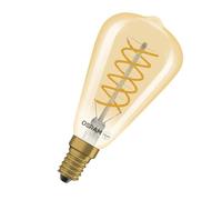 OSRAM Lámpara LED Edison Vintage 1906 Espiral 4,8 W E14 dorada | Vintage 1906 Edison 32 Spiral Filament DIM, LED Lamps, Oro, 48 mm dia, 15000 h, Paquete de 1