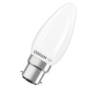 OSRAM Lámpara LED forma de vela estrella, filamento B40, 4000 K blanco neutro, 3,4 W, B22d, mate, 470 lm, 15.000 h, para lámparas de araña, luminarias decorativas,6-Pack