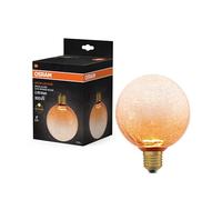 OSRAM Lámpara LED plana de cristal DECOR, redonda, color naranja, E27 | DECOR LED FLAT LAMP 3.5W 827 E27 Non-Dim, LED Lamps, naranja, 125 mm dia, 25000 h, Paquete de 1