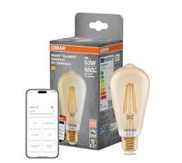Osram Ledvance Bombilla inteligente E27 | Edison ST64 | Dorada | 2400K | Wi-Fi | 6W