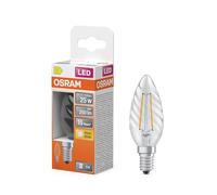 OSRAM Lámpara LED Star Classic Vela Filamento Espiral 1.8W E14 | LED Star Classic BW 25 Filament, LED Lamps, Claro, 35 mm dia, 15000 h, Paquete de 1
