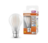 OSRAM Lámpara LED Star de filamento esmerilado, casquillo B22d, blanco frío (4000K), forma de bombilla, juego de recambio para bombillas convencionales de 60W, paquete de 1