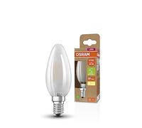 OSRAM Lámpara LED SUPERSTAR+ CLASSIC B GLFR 40, E14, forma de mini vela, 2.5W, 470lm, 2700K, luz blanca cálida, tecnología filamento LED, optimo consumo de energía, clase nergética B