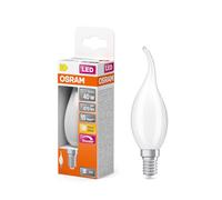 OSRAM Lámpara LED Superstar Classic BA40 Windgust Filamento regulable, 2700 K blanco cálido, 3,4 W, E14, mate, 470 lm, 15.000 h, para lámparas de araña, apliques de pared