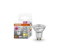 OSRAM Lámpara reflectora Superstar, GU10 base, vidrio transparente,Blanco cálido (2700K), 350 Lumen, sustituto de 50W-iluminante 1-paquete