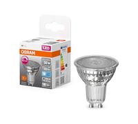 OSRAM Lámpara reflectora Superstar, GU10 base, vidrio transparente,Blanco frío (4000K), 350 Lumen, sustituto de 50W-iluminante 1-paquete