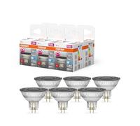 OSRAM Lámpara reflectora Superstar, GU5.3 base, vidrio transparente,Blanco frío (4000K), 345 Lumen, sustituto de 35W-iluminante 6-paquete