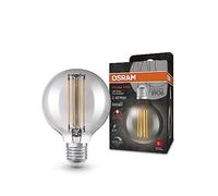 OSRAM Lámparas LED Dimmables de, edición vintage, reemplazo de 42 vatios, E27, G80, 1800 Kelvin, luz de confort cálida, vidrio transparente, 1 paquete