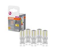 OSRAM Lámpara LED Star PIN G9 2,6W 320 lm Blanco cálido 2700K Vidrio transparente Pack 5