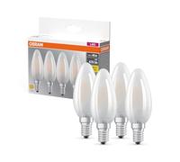 OSRAM Bombilla LED vela mate E14 4W 827 Paquete de 4 EC:EPREL:523071