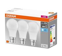 OSRAM LED BASE CLASSIC A Bombilla LED, Casquillo B22d, 2700 K, 8,50 W, Equivalente a 60W, mate, Blanco cálido