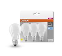 OSRAM LED Classic A75, lámparas LED de filamento esmerilado de vidrio para E27, forma de bombilla, blanco frío (4000K), 1055 lúmenes, sustituye a las bombillas convencionales de 75W, caja de 3
