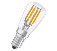 OSRAM LED Lámpara LED especial en forma de lágrima, transparente, multicolor, 2,8 W, 250 lm, 2700 K para luz blanca cálida, casquillo E14, 26 mm de diámetro regulable.