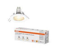 OSRAM LED Spot Set Recess Essential GU10 3x2.6W GU10 White | Spot Essential, Spot lights and ceiling spots, Blanco, 80 mm dia, 25000 h, Paquete de 3