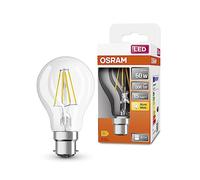 OSRAM LED STAR Classic A60 LECH para base B22D, forma de pera, FIL, 806 Lumen, Warm White (2700k), reemplazo de bombillas convencionales de 60 W, no Dimmable, 6 paquetes