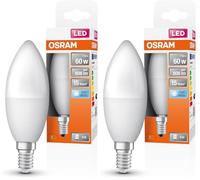 OSRAM LED Star Classic B60 Lámpara LED para base E14, forma de vela, aspecto Matt, 806 lúmenes, blanco frío (4000k), reemplazo de bombillas convencionales de 60 W, no dimmables, 1 paquete