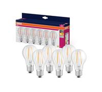 OSRAM LED Star VALUE A60, paquete de 6 bombillas, reemplaza bombillas incandescentes tradicionales de 60W, blanco cálido (2700K), 6.5W, casquillo E27, vidrio mate, no regulable