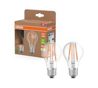 OSRAM LED Superstar Classic A 100 en forma de bombilla clásica, cuerpo de vidrio transparente, 7,2 W, 1521 lm, casquillo E27, luz blanca cálida con 2700 K 60 mm de diámetro, paquete de 2