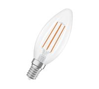 OSRAM LED Superstar Classic B 40 en forma clásica de mini vela, cuerpo de cristal transparente, 2,2 W, 470 lm, casquillo E14, luz blanca cálida con 2700 K 35 mm de diámetro, paquete de 2