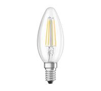 OSRAM LED SUPERSTAR CLASSIC B GLOWdim Lote de 4 x Bombilla LED, Casquillo E14, Tunable, 2200…2700 K, 4,50 W, Equivalente a 40W, Tunable Blanco cálido