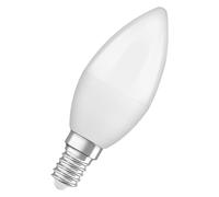 OSRAM LED Superstar Classic en forma de B con tres escenas de luz: Relax, Active, Sleep. Fabricado en plástico esmerilado, 4,9W, E14, 2700-4000 K, controlable mediante interruptor de pared.
