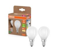 OSRAM LED Superstar Classic Lámpara LED P 40 en forma de miniesfera clásica de vidrio esmerilado, 2,2 W, 470 lm, casquillo E14, luz blanca cálida con 2700 K 45 mm de diámetro, paquete de 2