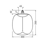OSRAM LED Vintage Big Oval E27 12W 818 Filamento humo atenuable