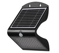 OSRAM Proyector solar ENDURA BUTTERFLY, negro, 4W, 500lm, sensor de movimiento y luz, luz exterior, batería recargable, ecológico, larga duración, fácil de instalar, IP65, 4000K.