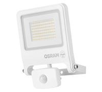 OSRAM Proyector LED ENDURA FLOOD PC 50W con sensor, blanco cálido 3000K, 5000 lúmenes, reflector IP44, detector PIR, función crepuscular 2-1000 lux