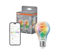 OSRAM SMART+ Bombilla filament RGB (pack de 2, E27, 5W) - 16M colores - blanco cálido a frío (2700-6500K) - compatible con Matter vía Wi-Fi - Alexa, Google, Apple