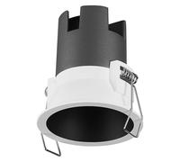 OSRAM SPOT Twist Downlight empotrable negro, 5 W, 400 lm, 830 W, 70 mm de diámetro, color de luz blanca cálida, hasta un 90% de ahorro de energía en comparación con los downlights halógenos, fácil