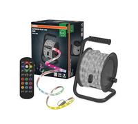 OSRAM Tira LED Outdoor Flex RGB 15M IP65, incluye mando a distancia, extensible hasta 50 m, con enrollador de cable, cable de conexión, accesorios