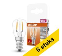 Osram Tubo LED de filamento E14 transparente 2400K 1W (5W) | Pack 6 uds
