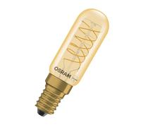 OSRAM Tubo LED Vintage 1906 T26 Espiral, 4,8 W, E14, dorado, transparente, recomendado para iluminación de aparadores, vitrinas y salas lineales.