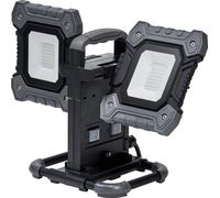 OSRAM Foco de trabajo LED VAL FLEX, gris oscuro/negro, 2x30W, 6450lm, temperatura de color blanco frío, con cabezales giratorios 270° verticalmente y 180° horizontalmente, con cable, IP54, 6500K.