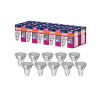 OSRAM Valor de estrella LED de PAR16 Lámpara LED para base Gu10, lámpara reflector, GL, 575 lúmenes, blanco frío (4000k), reemplazo de bombillas convencionales de 80W, no dimmables, 10 paquetes de 10