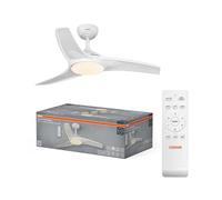 OSRAM Ventilador de techo LED Blanco, silencioso, control remoto