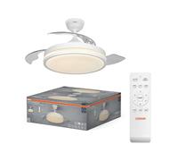 OSRAM Ventilador de techo LED Blanco, silencioso, control remoto