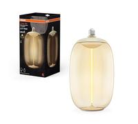 OSRAM Vintage 1906 Big Elipse Oval, lámpara LED decorativa con cristal color ámbar, con filamento delgado y magnético, casquillo E27, 4 vatios, blanco cálido (2700K), bajo consumo de energía
