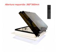 OstarkDom Ventilador de Ventilación para Autocaravana 12V con Luz LED y Sensor de Lluvia - 2000 m³/h, Motor Brushless Silencioso, Cierre Automático Antilluvia, Ajustable 45°, Rejilla Magnética, para F