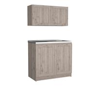 Otho mueble de cocina con gabinete inferior y alacena mural Gray